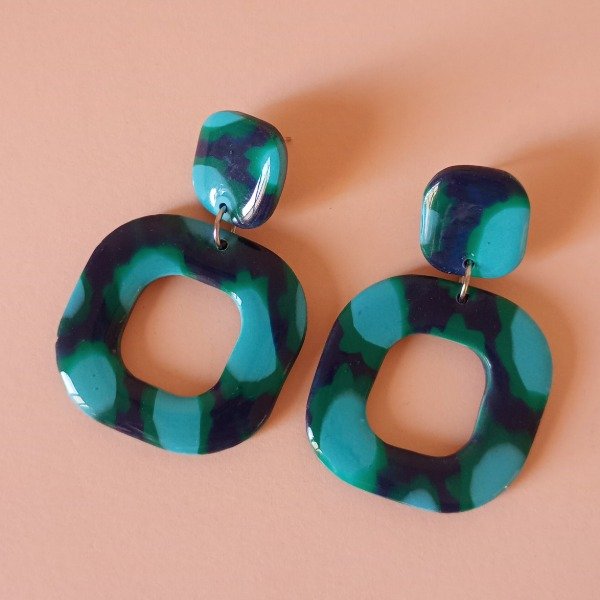 Producto - Doble cuadrado en menta, verde y azul