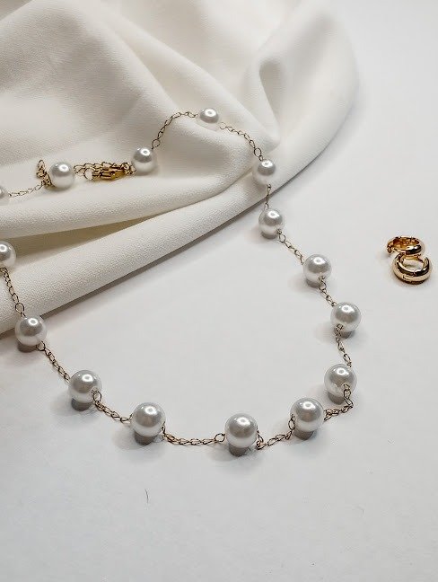 Producto - Gargantilla PERLAS - Acero dorado