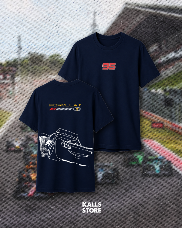 Producto - Remera azul marino Rayo Mcqueen f1 #95