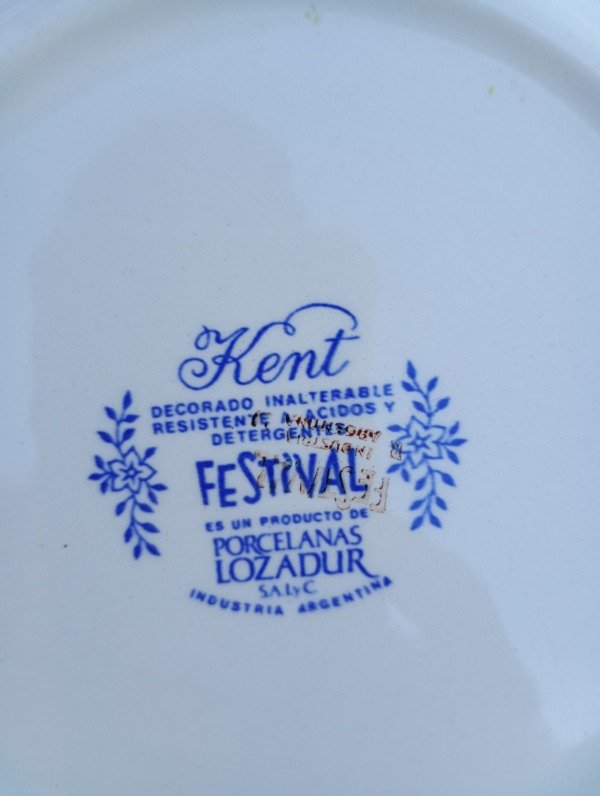 Producto - Plato hondo de loza nacional Festival Kent - 1