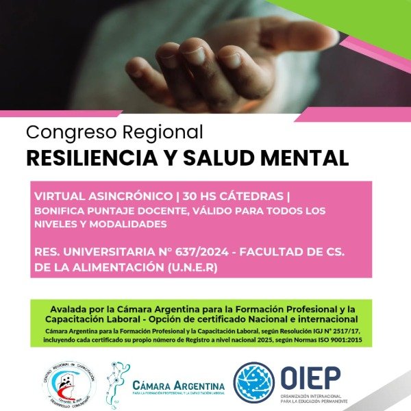 Producto - Congreso Regional -Resiliencia y Salud Mental-