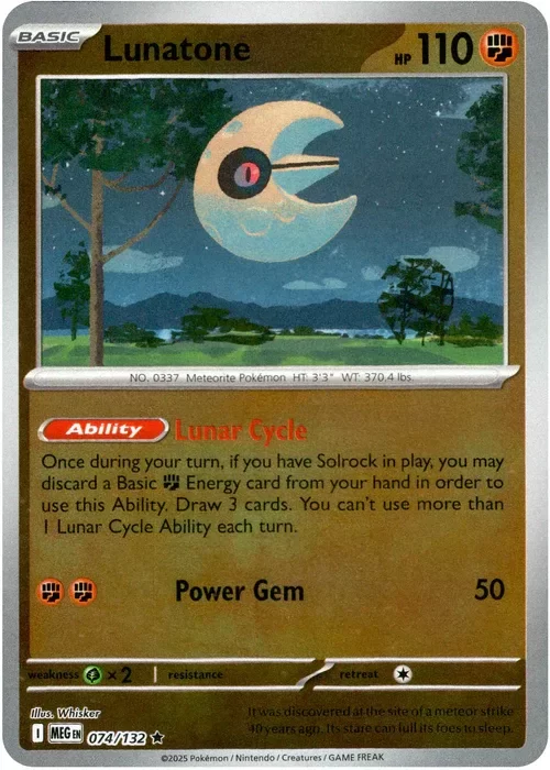 Producto - Lunatone - 074/132 - Mega Evolution - Reverse Holo