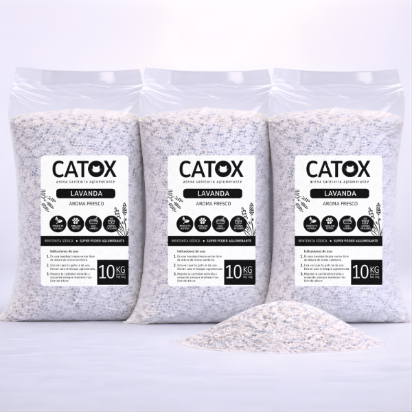 Producto - Arena Sanitaria Aglomerante Aroma Lavanda PACK x 30KG + ENVÍO GRATIS