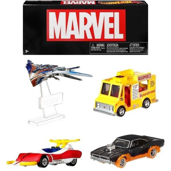 Producto - Hot Wheels Premium Marvel 4 Pack Comic Book