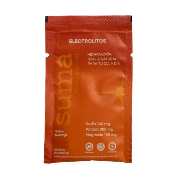 Producto - Suplemento Deportivo Suma Electrolitos en Polvo Naranja x 8,12 g