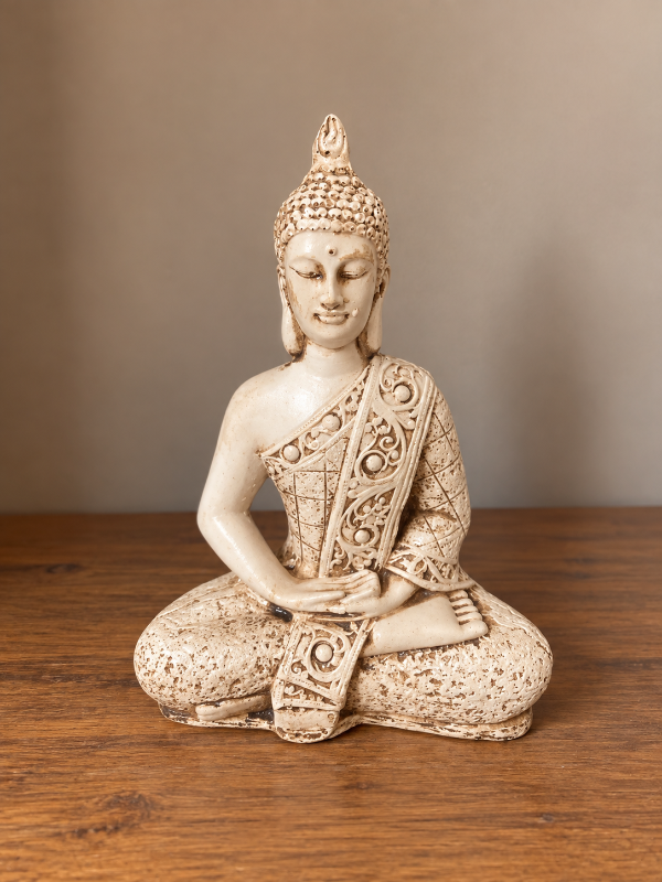 Producto - BUDA MEDITANDO CON MANTO - 30CM