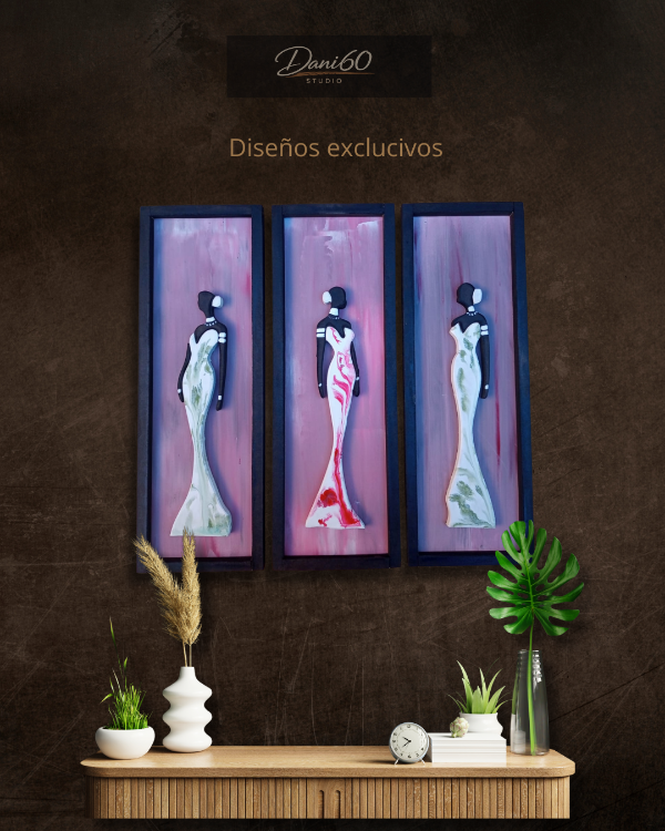 Producto - Negritas 12x36 cm c/cuadro ( Trio )