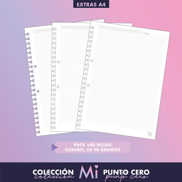 Producto - Repuesto A4 Mi PC x80Hjs "Cuadriculadas" - Punto Cero