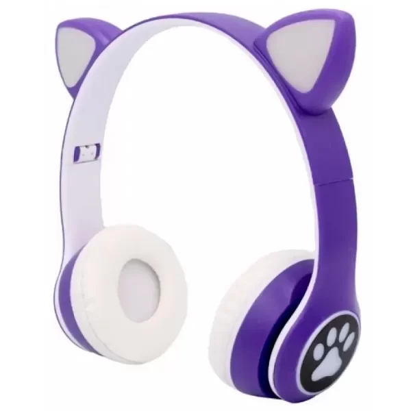 Producto - Auriculares Inalámbricos VIV-23M Gatito LED VIOLETA