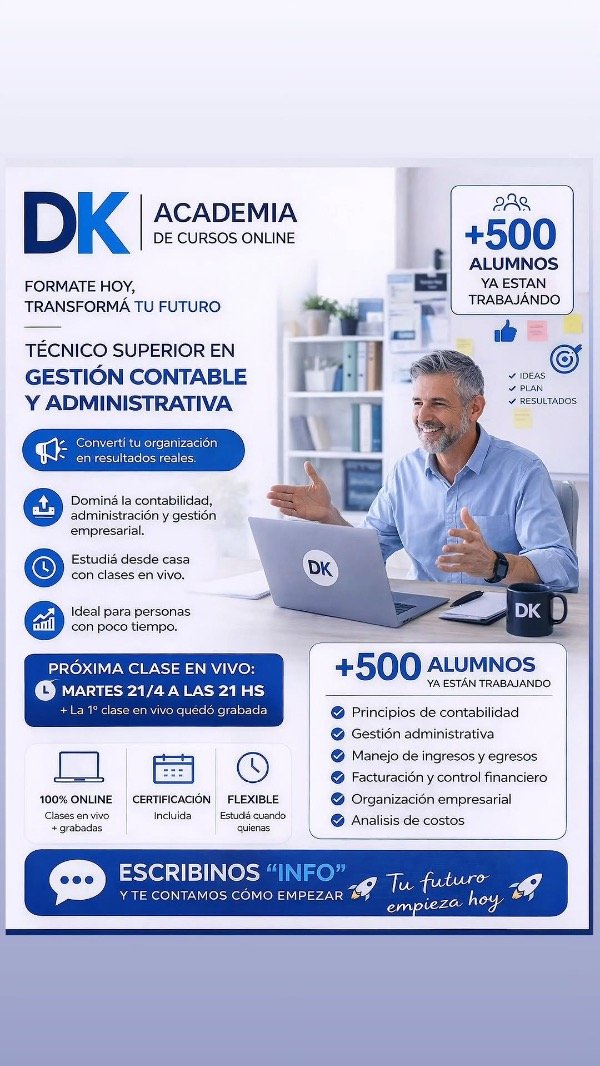 Producto - TÉCNICO SUPERIOR PROFESIONAL EN GESTIÓN CONTABLE Y ADMINISTRATIVA