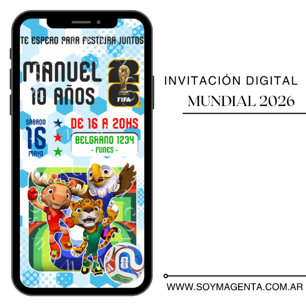 Producto - Invitación digital Mundial 2026