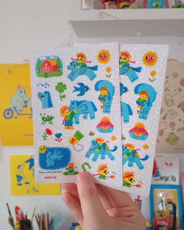 Producto - Plancha de stickers "Caballito"