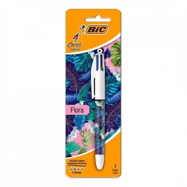 Producto - Bolígrafo BIC 4 colores en uno Flora 1mm