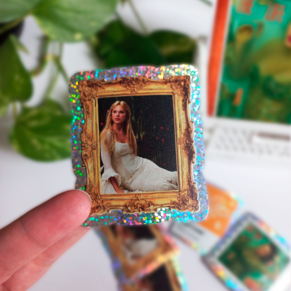 Producto - Sticker Vinilo Glitter - Cuadro Ophelia