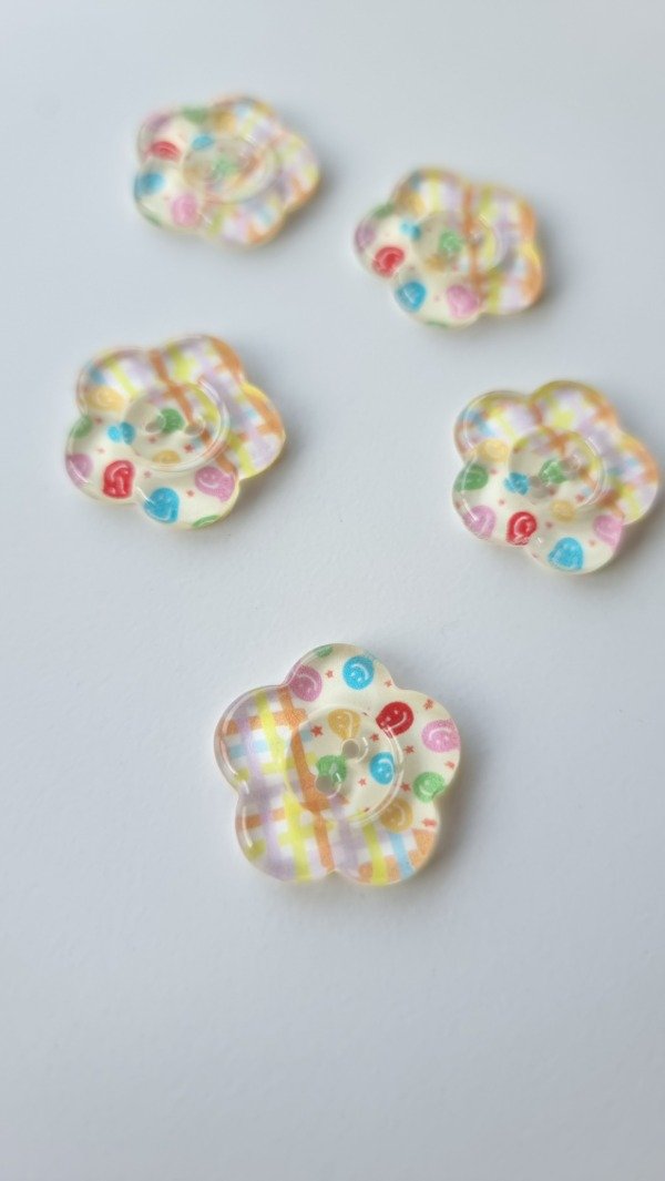 Producto - Botón de resina FLORAL 5