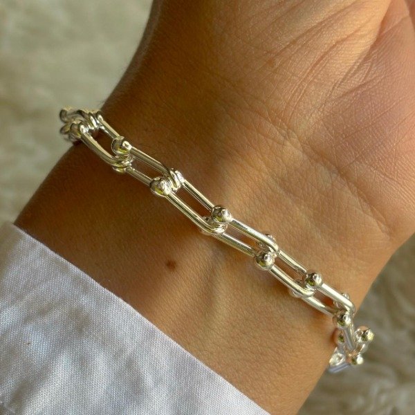 Producto - Pulsera acero blanco (cod. 844)