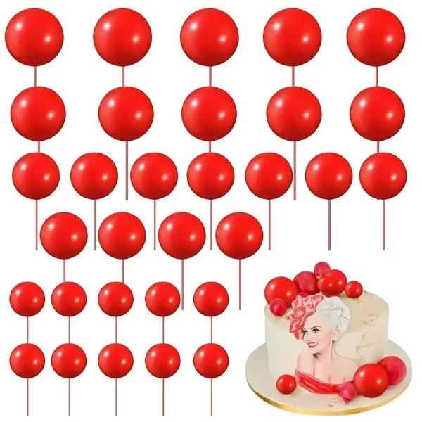 Producto - Set de esferas plasticas rojo 20 unidades