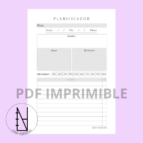 Producto - Planificador súper organizador