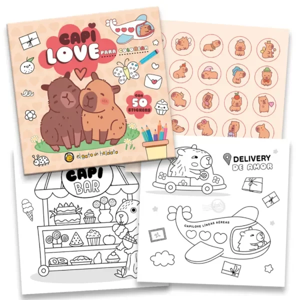 Producto - CAPI LOVE- para colorear + stickers
