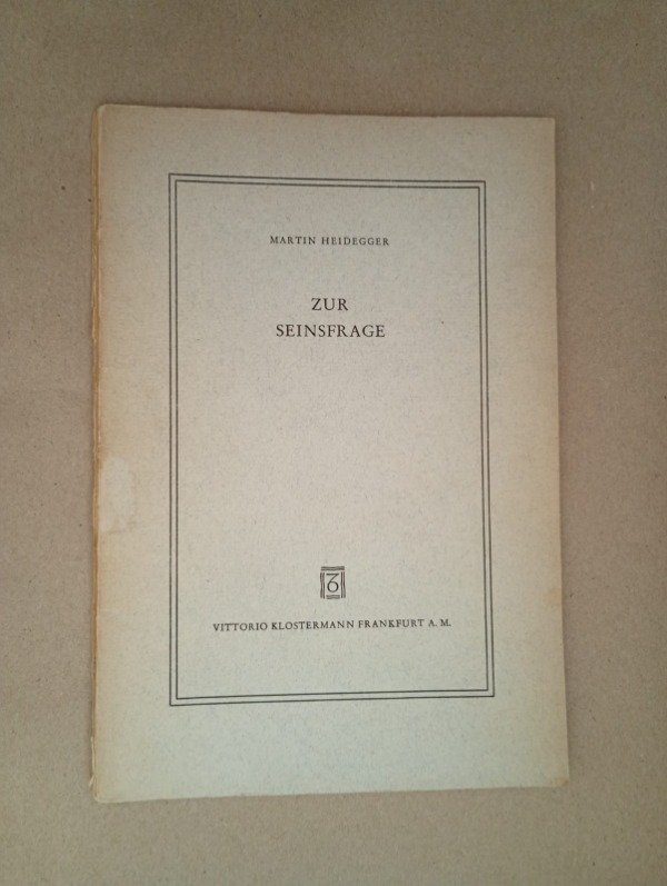 Producto - Zur seinsfrage - Martin Heidegger - Vittorio Klostermann 1956