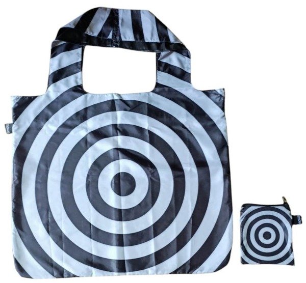 Producto - BOLSA REUTILIZABLE PLEGABLE TARGET BLANCA Y NEGRA