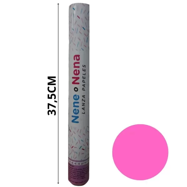 Producto - LANZA PAPELES REVELACION DE GENERO X1 ROSA