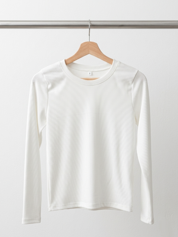 Producto - Remera manga larga algodón morley - Blanco
