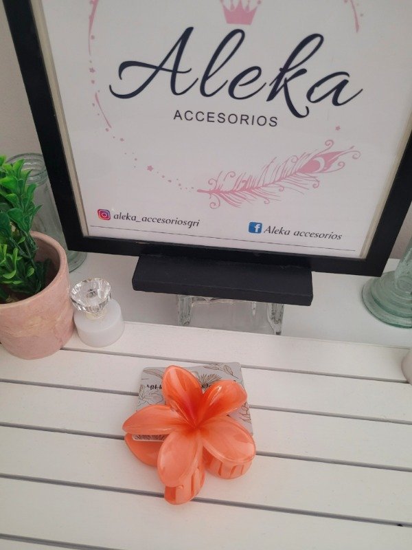 Producto - Broche hawaiano naranja