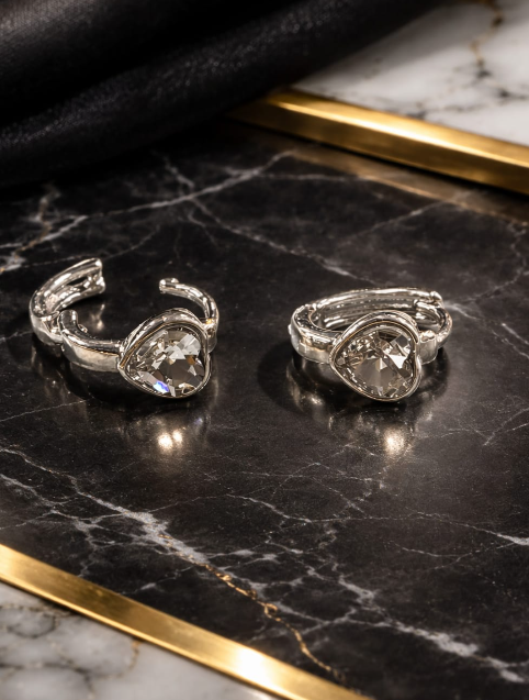 Producto - aros love cristal