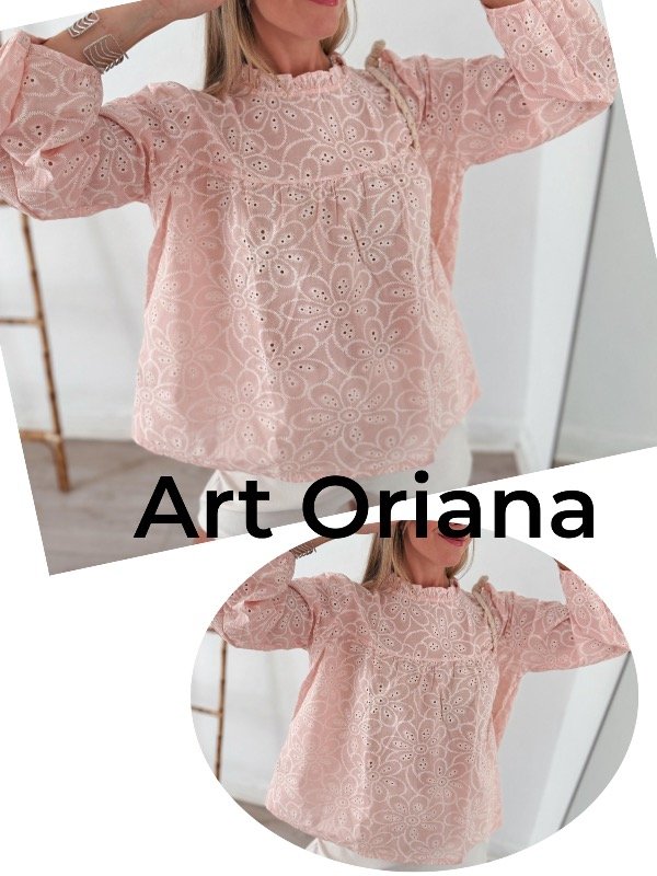 Producto - Oriana blusa de broderie de poplin