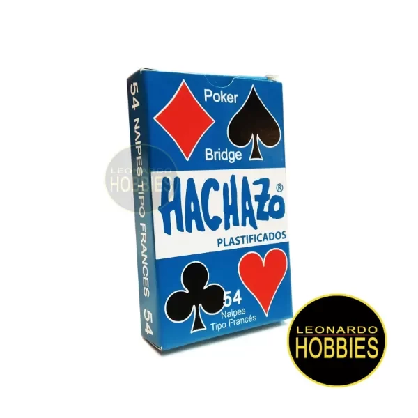 Producto - Naipes de Póker 54 Cartas Plastificadas Dorso Azul Hachazo