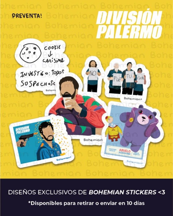 Producto - Pack DIVISION PALERMO #2 x5 stickers - Division Palermo