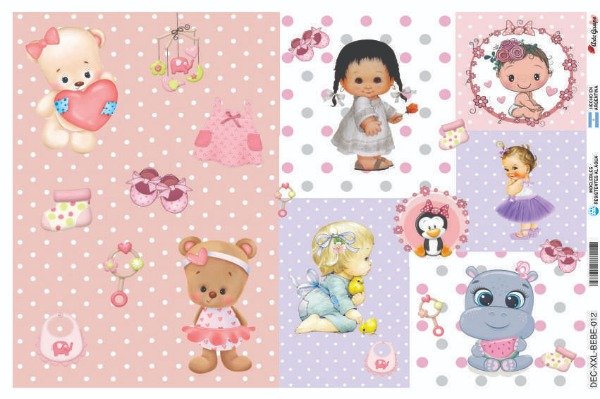 Producto - Láminas de Seda BEBE-012 (x5 un)
