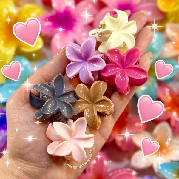 Producto - BROCHES HAWAII COLORES PLENOS TAMAÑO PEQUEÑO X 12 UNIDADES