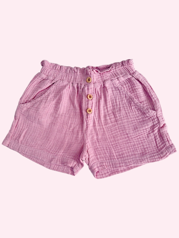 Producto - Short de bambula rosa viejo Advanced 6 años