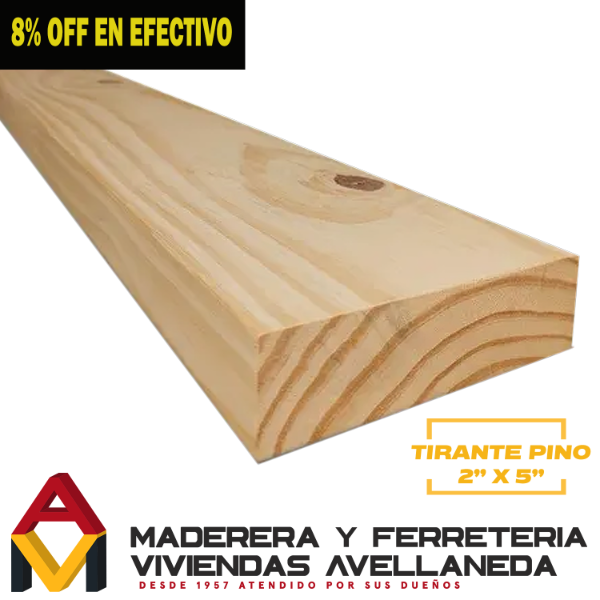 Producto - Tirante pino 2" x 5"