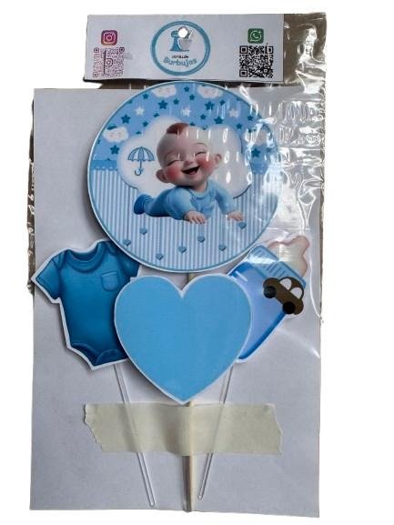 Producto - Set Toppers Bebé niño cualquier ocasión x 1
