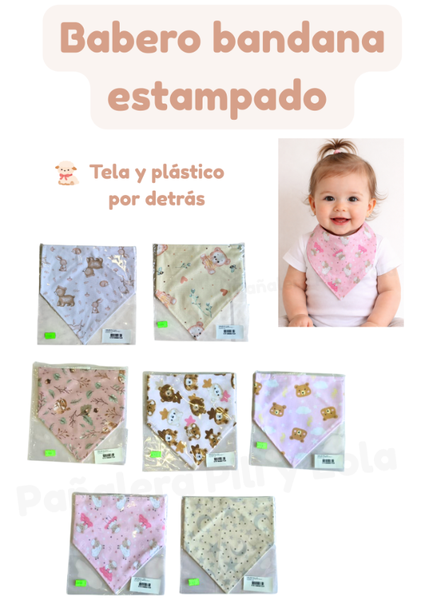 Producto - Babero bandana estampado nena