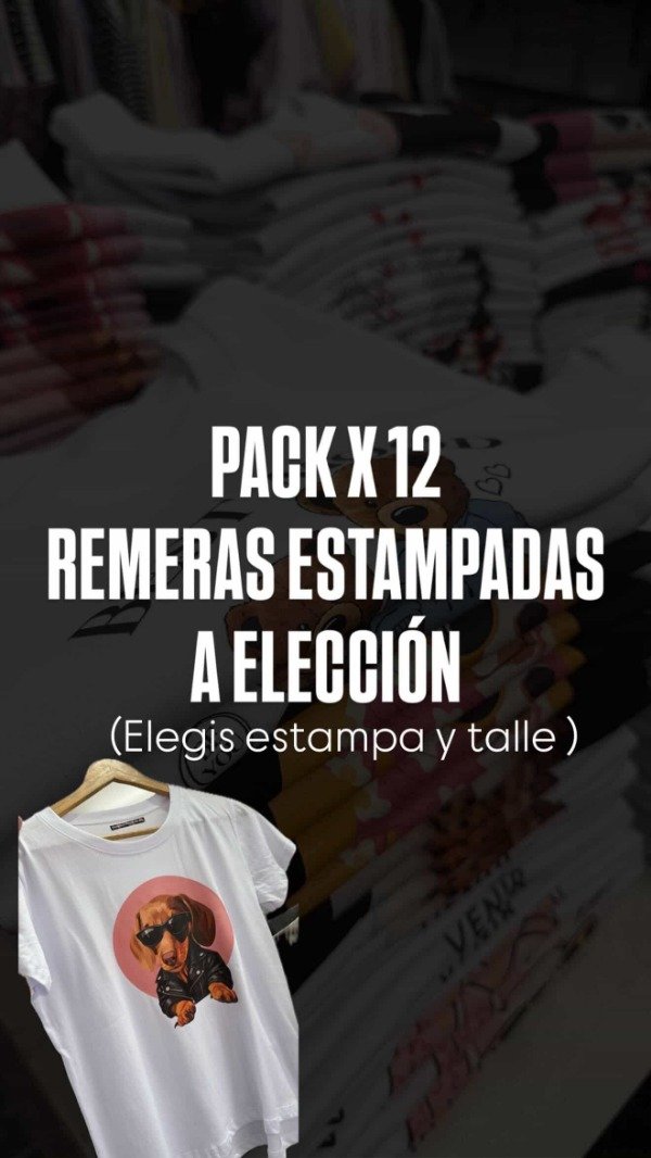 Producto - DOCENA REMERAS ESTAMPADAS A ELECCION