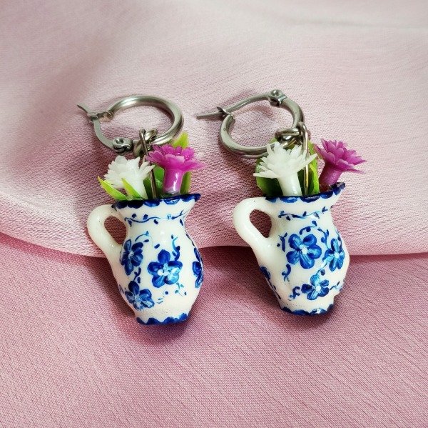 Producto - Jarrita Flores Azules