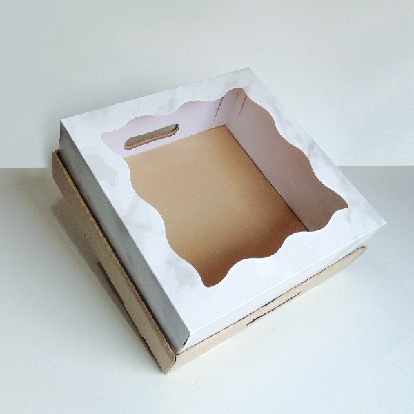 Producto - Bandeja Kraft blanco (30x30x12cm)x10und