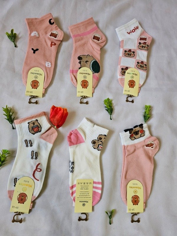 Producto - Medias CAPIBARA rosa de diseño infantiles