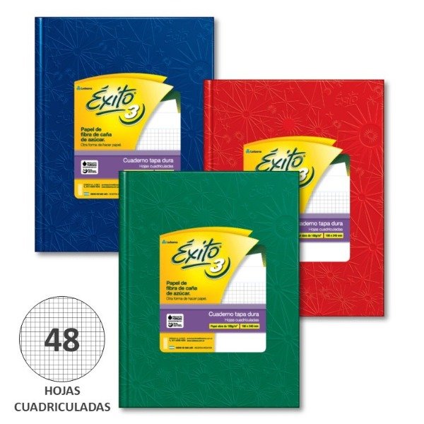 Producto - CUA T/D EXITO N3 Cuadriculado x48h.