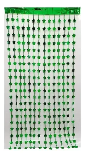 Producto - Cortina de estrellas color verde