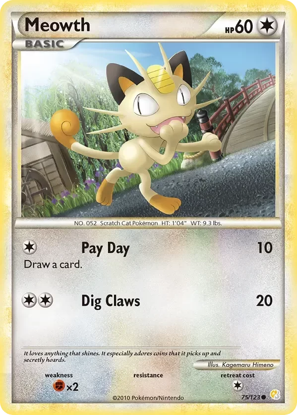 Producto - Meowth (75/123) [HeartGold and SoulSilver: Base Set]