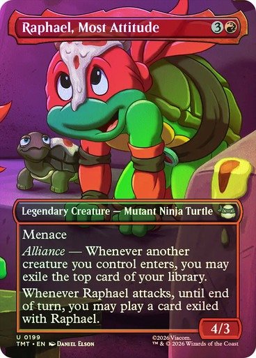 Producto - Raphael, Most Attitude #199 Borderless Foil  Teenage Mutant Ninja Turtles