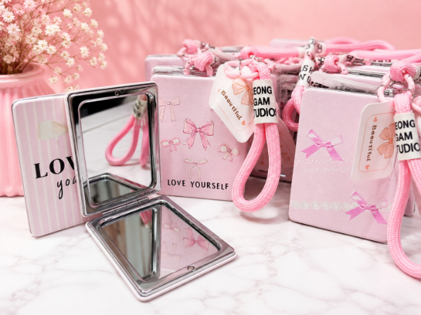 Producto - Espejos doble rosa moños con aumento