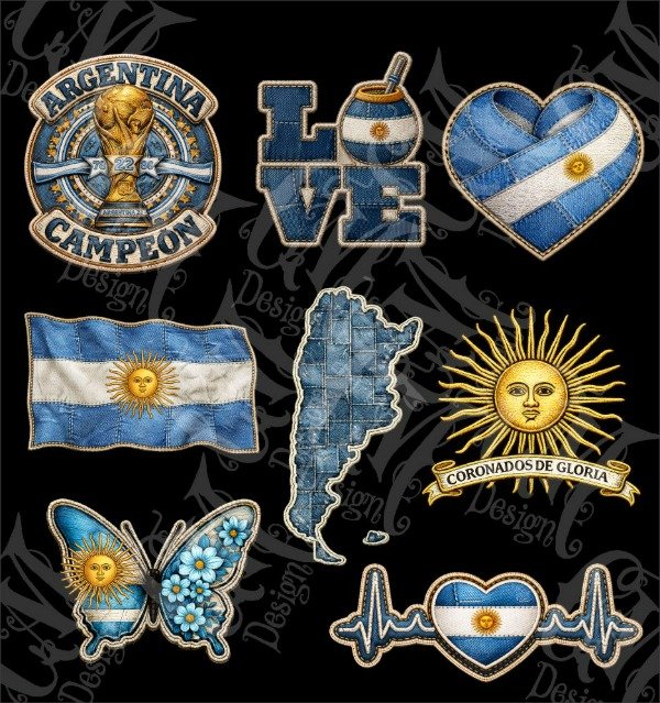 Producto - Pack Diseños Argentina Efecto Bordado
