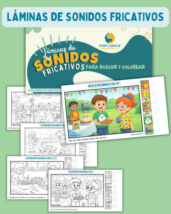 Producto - LAMINAS DE SONIDOS FRICATIVOS: S, F, J Y LL/Y