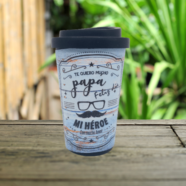 Producto - Vaso plástico Americano con tapa Día del Padre 1